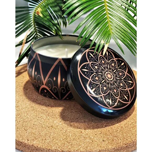 Bergamot White Tea Soy Wax Candle in Tin Jar (6 oz) - Picture 11 of 11